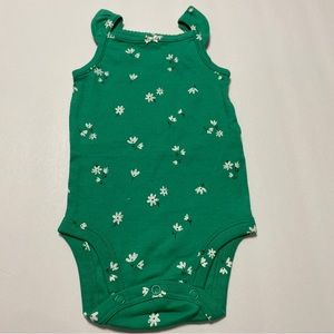 Cute Carter brand baby girl one piece with flutter sleeves. snap button closure.